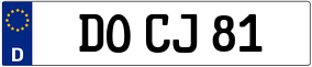 Trailer License Plate